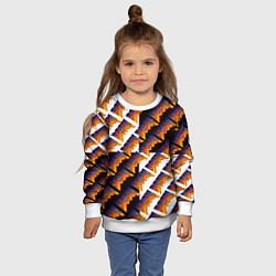 Свитшот детский Doom logo pattern, цвет: 3D-белый — фото 2