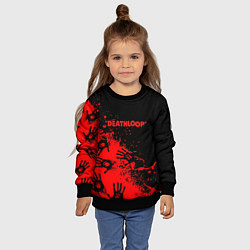 Свитшот детский Deathloop руки краска, цвет: 3D-черный — фото 2