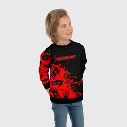Свитшот детский Deathloop руки краска, цвет: 3D-черный — фото 2