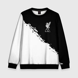 Свитшот детский Liverpool fc белые краски, цвет: 3D-черный
