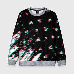 Свитшот детский Linkin park glitch patern, цвет: 3D-меланж