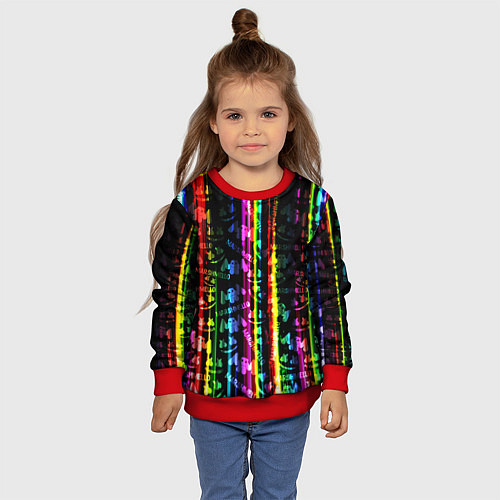 Детский свитшот Marshmello градиент / 3D-Красный – фото 4