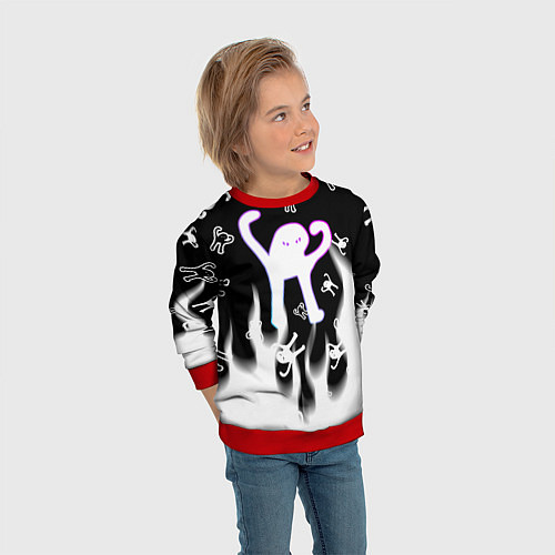 Детский свитшот Ъуъ съука winter / 3D-Красный – фото 3