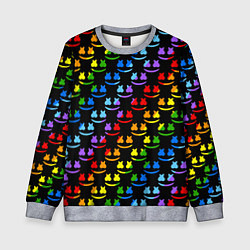 Свитшот детский Marshmello pattern neon, цвет: 3D-меланж
