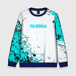 Свитшот детский Palworld краски, цвет: 3D-синий