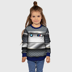 Свитшот детский BMW metal texture, цвет: 3D-синий — фото 2