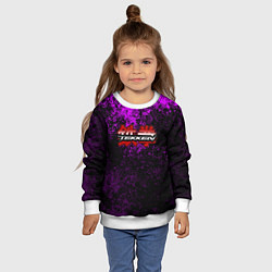 Свитшот детский Tekken брызги красок, цвет: 3D-белый — фото 2