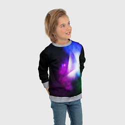 Свитшот детский Космос геометрия, цвет: 3D-меланж — фото 2
