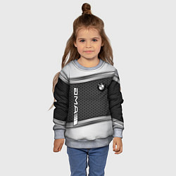 Свитшот детский BMW car motors metal, цвет: 3D-меланж — фото 2