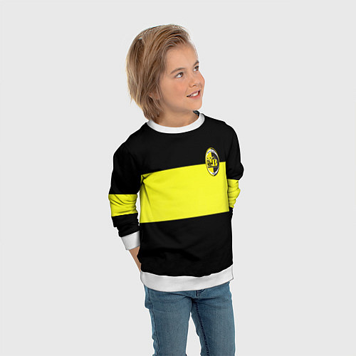 Детский свитшот Янг бойс полоса / 3D-Белый – фото 3