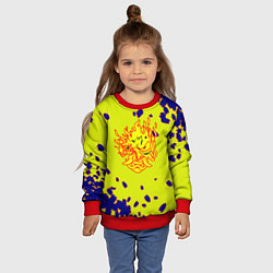 Свитшот детский Cyberpunk 2077 листья сакуры, цвет: 3D-красный — фото 2