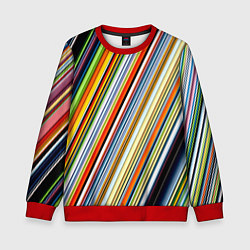 Детский свитшот Разноцветные полосы абстракция