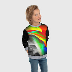 Свитшот детский Текстура краски, цвет: 3D-меланж — фото 2