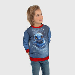 Свитшот детский Змея с большими глазами, цвет: 3D-красный — фото 2