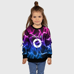 Свитшот детский Portal неоновые волны, цвет: 3D-черный — фото 2