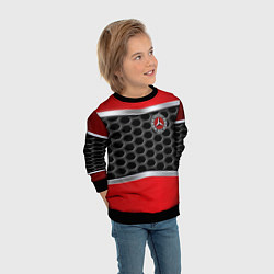 Свитшот детский Mercedes benz carbon steel, цвет: 3D-черный — фото 2