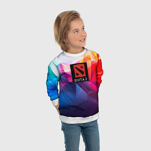 Детский свитшот DOTA geometry neon / 3D-Белый – фото 3