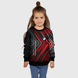 Свитшот детский BMW geometry stripes red, цвет: 3D-черный — фото 2