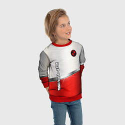 Свитшот детский BMW metal carbon steel, цвет: 3D-красный — фото 2