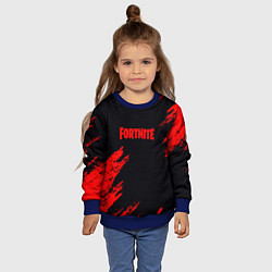 Свитшот детский Fortnite красные краски лого, цвет: 3D-синий — фото 2