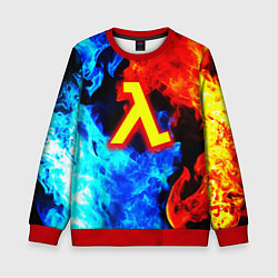 Детский свитшот Халф лайф огненный стиль