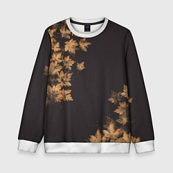 Детский свитшот Осенние листья эффект