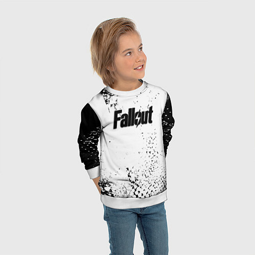 Детский свитшот Fallout game краски / 3D-Белый – фото 3