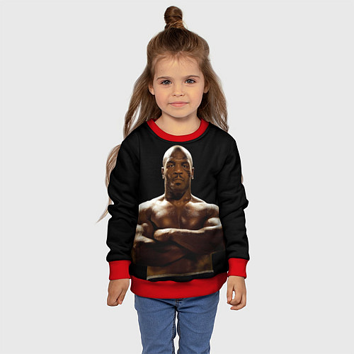 Детский свитшот Майк Тайсон бруклин / 3D-Красный – фото 4