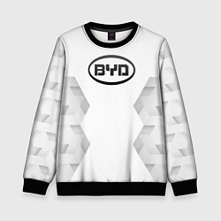 Свитшот детский BYD white poly, цвет: 3D-черный