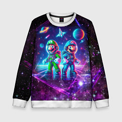 Детский свитшот Космонавты Марио и Луиджи покоряют космос - нейроа