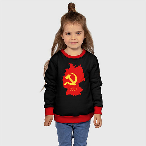 Детский свитшот СССР материк / 3D-Красный – фото 4