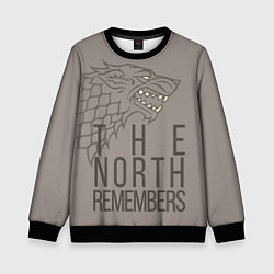 Свитшот детский The North Remembers game of thrones, цвет: 3D-черный