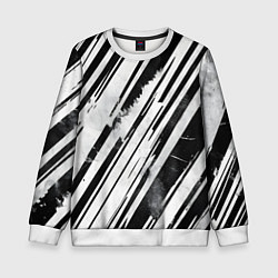 Детский свитшот Платиновые и черные полосы