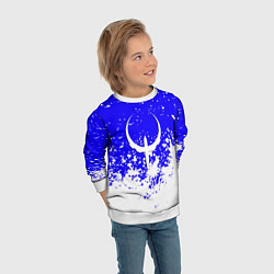 Свитшот детский Quake краски брызги, цвет: 3D-белый — фото 2