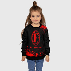 Свитшот детский AC Milan - red gradient, цвет: 3D-черный — фото 2