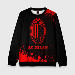 Свитшот детский AC Milan - red gradient, цвет: 3D-черный