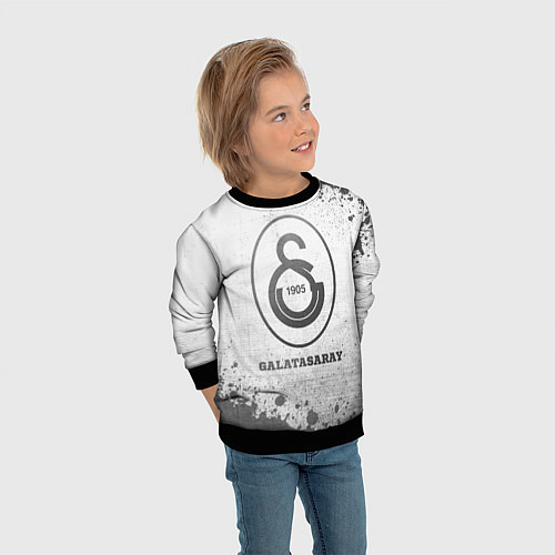 Детский свитшот Galatasaray - white gradient / 3D-Черный – фото 3