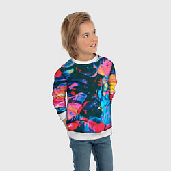 Свитшот детский Colors, цвет: 3D-белый — фото 2