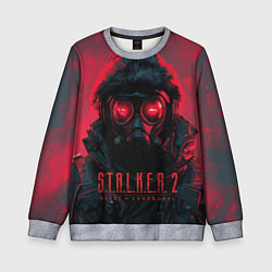 Свитшот детский Stalker 2 в противогазе, цвет: 3D-меланж