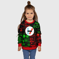 Свитшот детский Twenty one pilots music steel, цвет: 3D-красный — фото 2