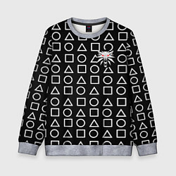 Детский свитшот The Witcher лого гейм паттерн