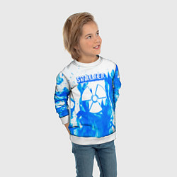 Свитшот детский Stalker голубой огонь, цвет: 3D-белый — фото 2