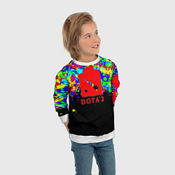 Свитшот детский Dota абстрактные краски, цвет: 3D-белый — фото 2