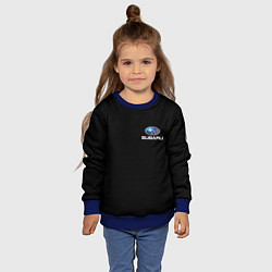 Свитшот детский Subaru logo auto, цвет: 3D-синий — фото 2