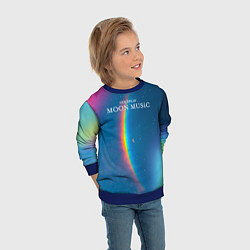 Свитшот детский Moon music Coldplay, цвет: 3D-синий — фото 2