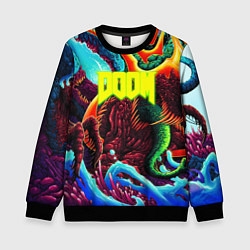 Свитшот детский Doom monster mars, цвет: 3D-черный