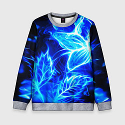 Детский свитшот Огненный синий цветок