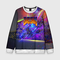 Свитшот детский Doom abstraction mars, цвет: 3D-белый
