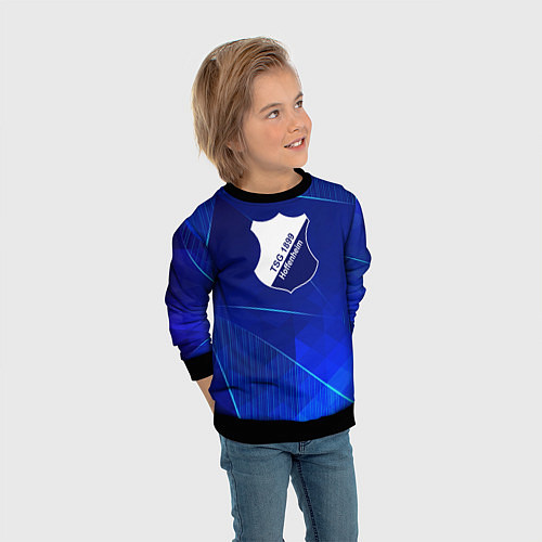 Детский свитшот Hoffenheim blue poly / 3D-Черный – фото 3