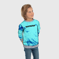 Свитшот детский Deathloop neon flame, цвет: 3D-меланж — фото 2